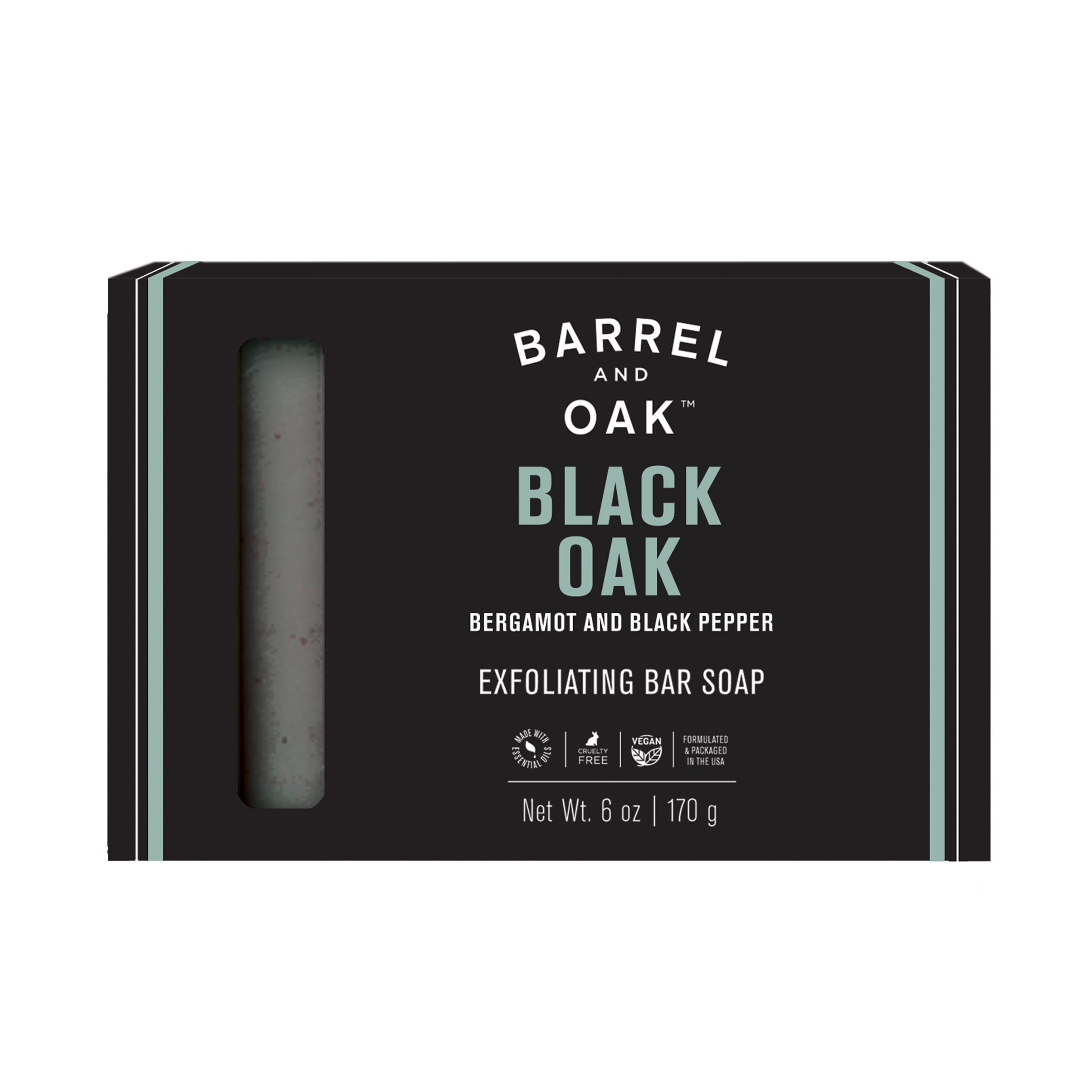 Barrel and Oak Bergamot and Black pepper Exfoliating Soap