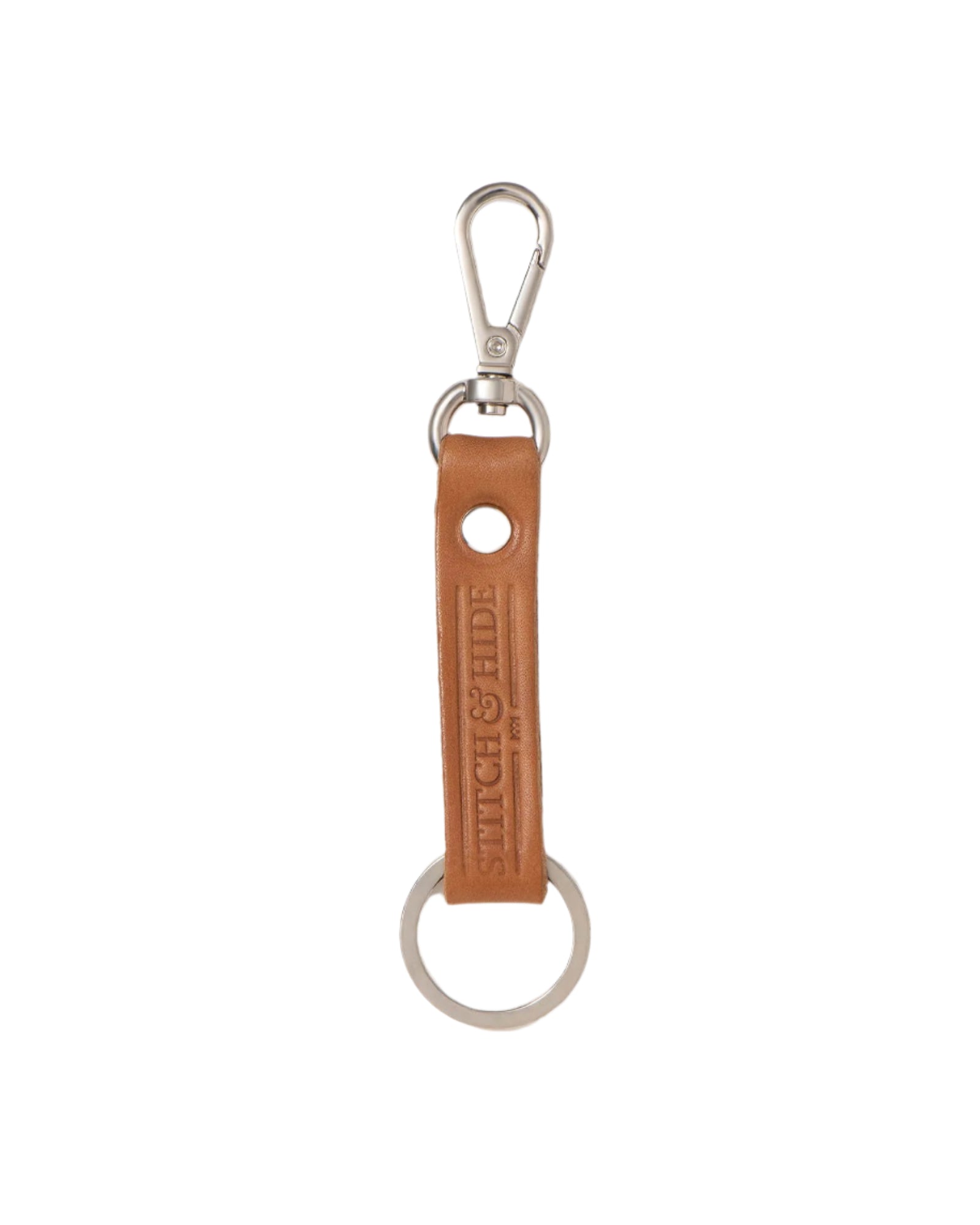 Stitch & Hide Keyring Tan