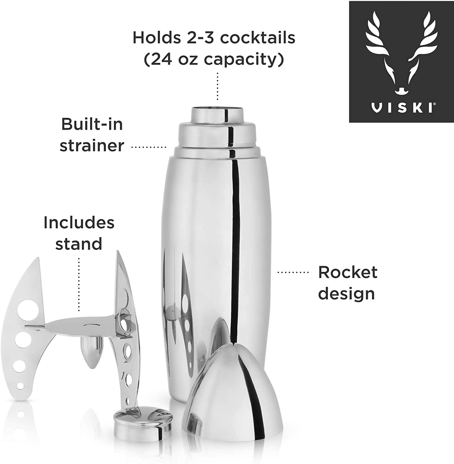 Viski Rocket Cocktail Shaker