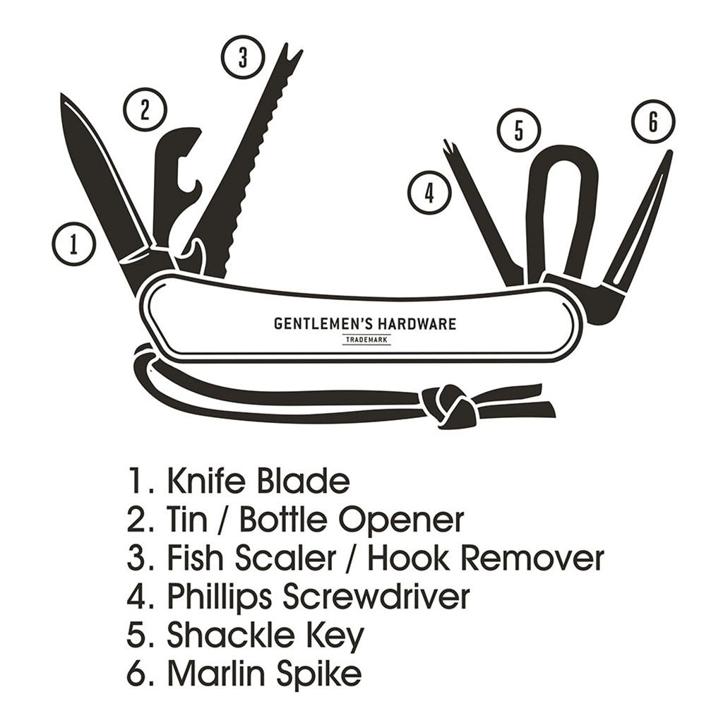 Gentlemans Hardware Turn The Tide Marine Multi Tool