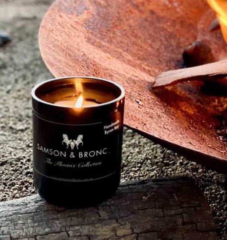 Samson & Bronc Candle - By the Campfire